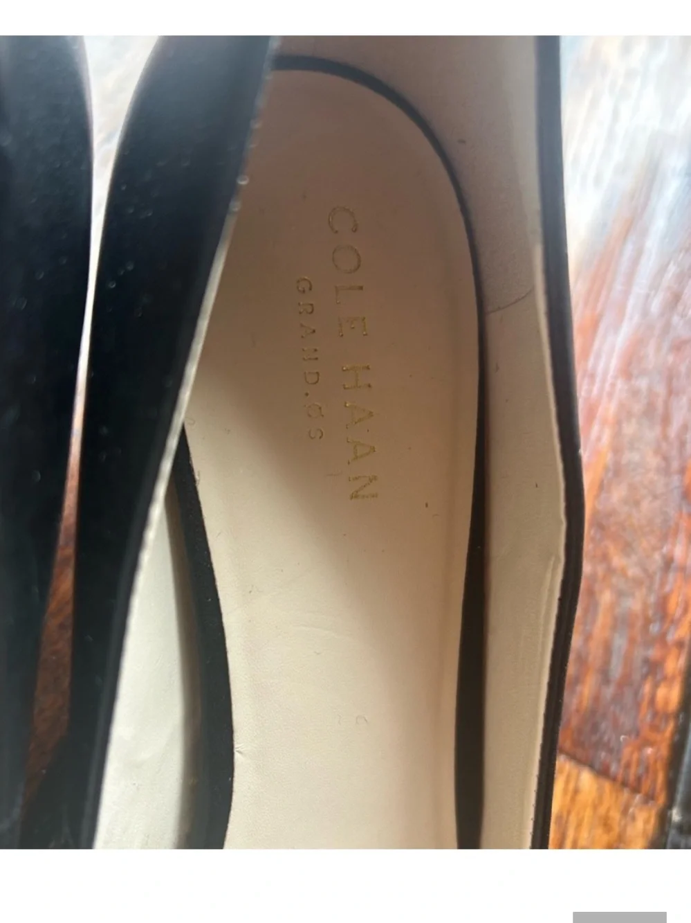 Cole Haan Black Pointed-Toe Kitten Heel Pumps